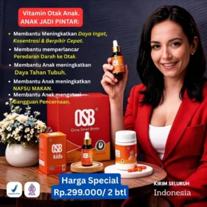 OSB Kids Vitamin Otak Anak Nutrisi Hebral Anak BPOM Halal MUI 2 botol 30ml