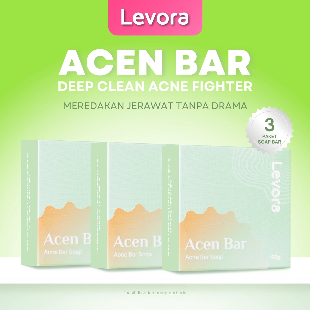 Sabun Batang Pembersih Jerawat & Komedo Tanpa Drama - Acen Bar Acne Care Soap Bar - Original BPOM