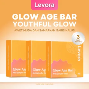 Sabun Batang Pengencang & Mencerahkan Kulit Wajah –Awet Mudah & Samarkan Garis Halus – Glow Age Bar Youthful Glow – Anti Anging - Original BPOM